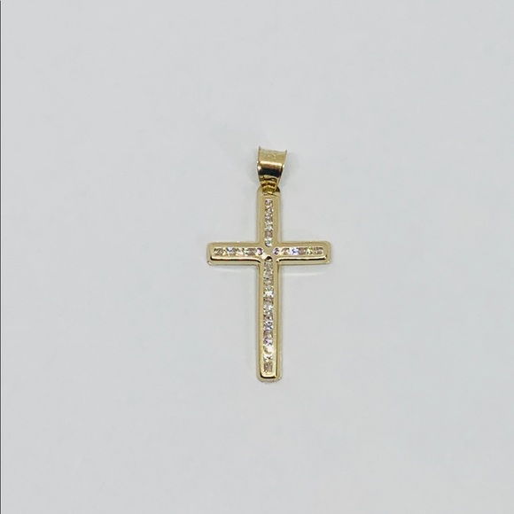 Real 10K Gold Cross Pendant Crucifix Charm